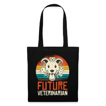 Futur vétérinaire - Sac en tissu - noir - Devant