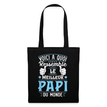 Meilleur Papa du Monde - Sac en tissu - noir - Devant