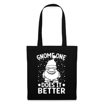Gnome costume hommes. Gnome un fait mieux. Gnome. - Sac en tissu - noir - Devant
