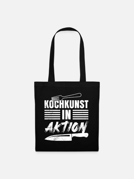 Küchenprofi KOCHKUNST IN AKTION Lustiges - Stoffbeutel - Schwarz