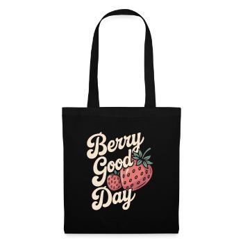 Berry Good Day - Strawberry - Tote Bag - black - Front