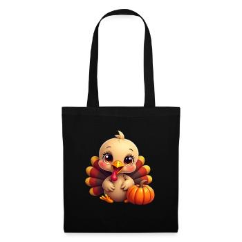Thanksgiving Truthahn Baby - Stoffbeutel - Schwarz - Vorne