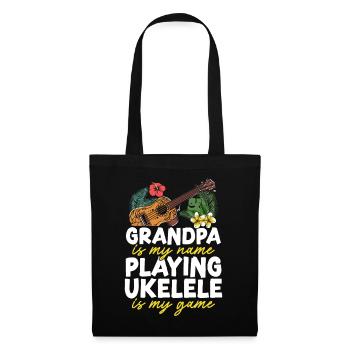 Ukulélé hawaïen ukélé grand-père - Sac en tissu - noir - Devant