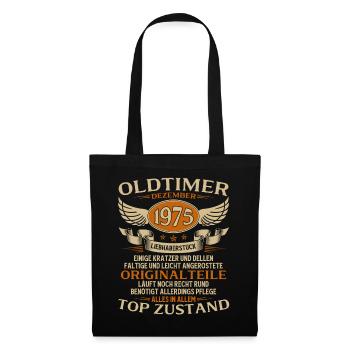 Cadeau du 50e anniversaire Voiture Classique décembre 1975 - Sac en tissu - noir - Devant
