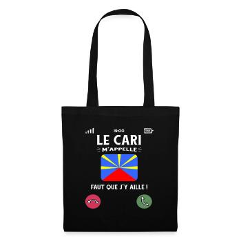 Le Cari M’Appelle Humour Réunionnais - Sac en tissu - noir - Devant