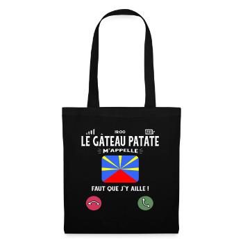 Le Gâteau Patate M’Appelle Humour Réunionnais - Sac en tissu - noir - Devant