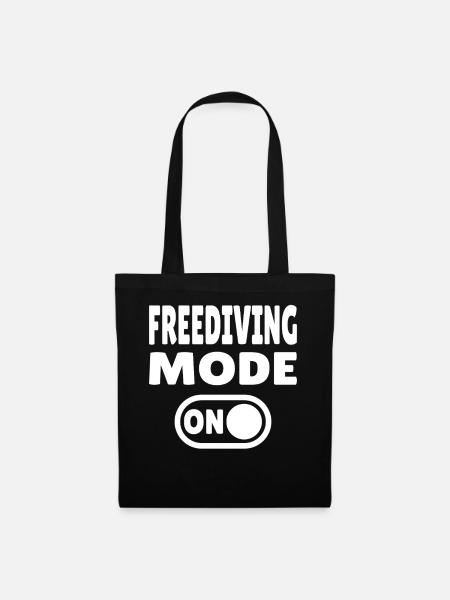 Freediving Mode ON - Taucher - Stoffbeutel - Schwarz