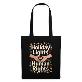 Lumières de Noël et droits de l’homme - Sac en tissu - noir - Devant