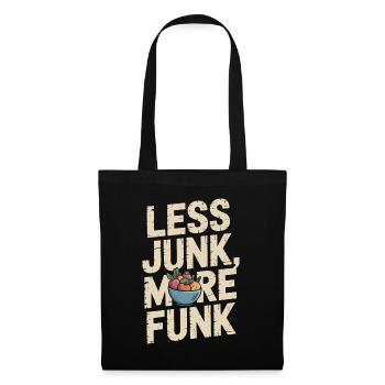 Nutritionist Less Junk More Funk Nutritional Coach - Stoffbeutel - Schwarz - Vorne