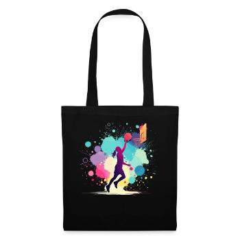 Joueur de basket-ball, basket-ball, joueur de basket-ball - Sac en tissu - noir - Devant