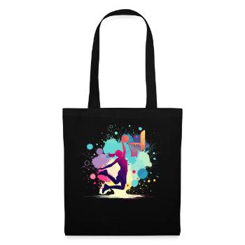 Joueur de basket-ball, basket-ball, joueur de basket-ball - Sac en tissu - noir - Devant