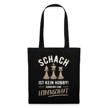 Échecs | Ce n’est pas un passe-temps mais une passion - Sac en tissu - noir - Devant