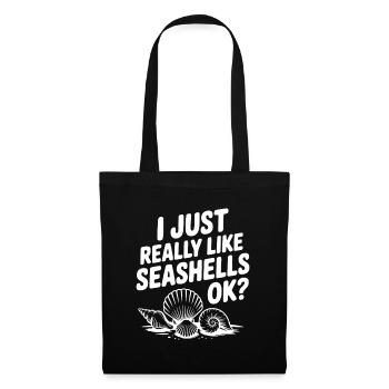 J’aime vraiment les coquillages, d’accord ? - Sac en tissu - noir - Devant