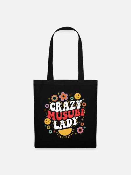 Crazy Musubi Lady - Stoffbeutel - Schwarz