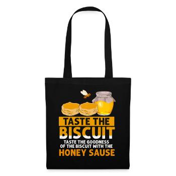 Goûtez le biscuit à la sauce au miel - Sac en tissu - noir - Devant