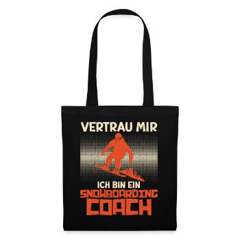 Snowboard Trainers TRUST ME AM SNOWBOARDING - Tote Bag - black - Front