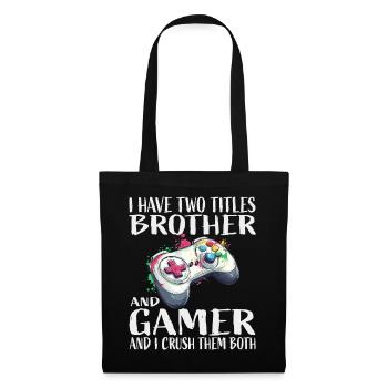 Bruder Gamer - Stoffbeutel - Schwarz - Vorne
