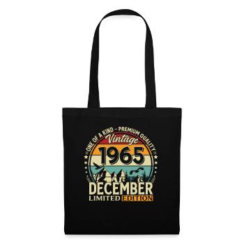 60e anniversaire Millésime décembre 1965 - Sac en tissu - noir - Devant