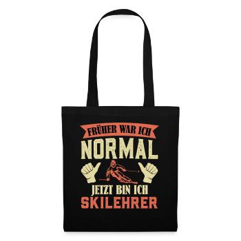 Skiing I USED TO BE NORMAL NOW I AM - Tote Bag - black - Front
