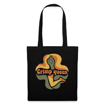 Crimp Queen Climbing Bouldering Rock Climber - Tote Bag - black - Front