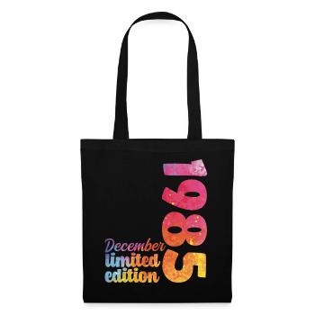 Cadeau D'anniversaire Décembre 1985 Anniversaire - Sac en tissu - noir - Devant