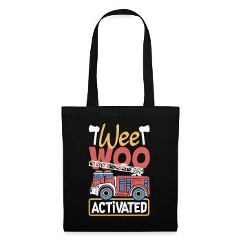 Wee Woo Squad Fire Tiny Feuerwehrmann - Stoffbeutel - Schwarz - Vorne