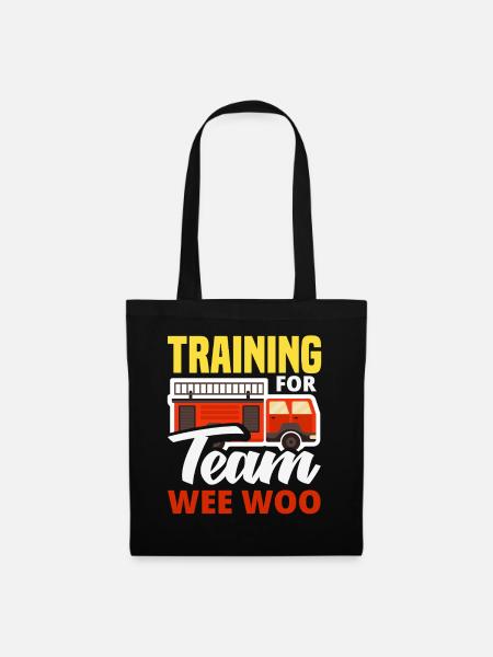 Wee Woo Squad Fire Tiny Firefighter - Tote Bag - black