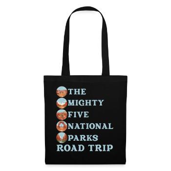 Utah Mighty 5 Nationalparks Tour - Stoffbeutel - Schwarz - Vorne