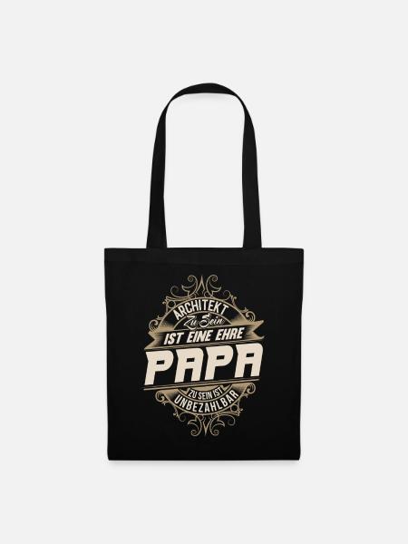 Architekt Papa - Stoffbeutel - Schwarz
