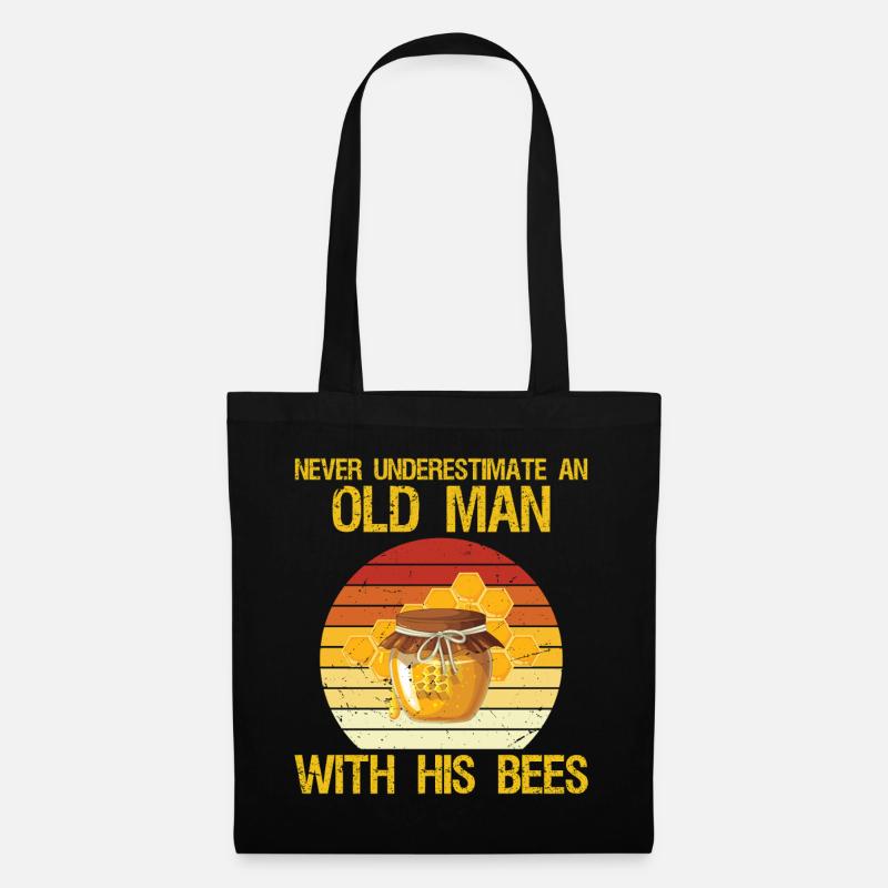 Apiary Bee Keeper An Old Man With His Bees Beek - Tote Bag - black