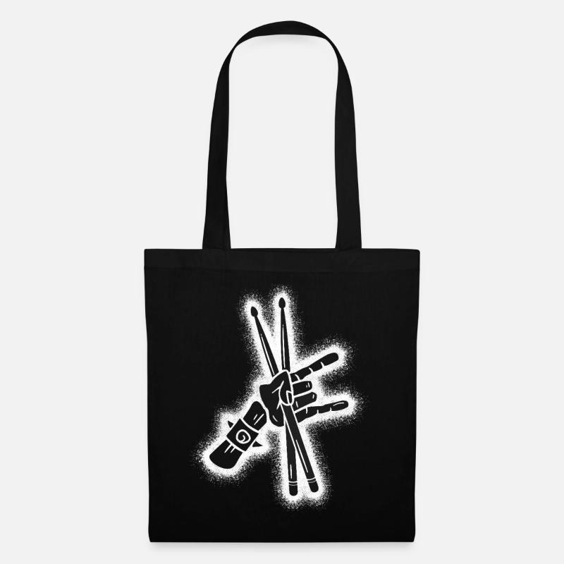 Drums Drummers Boys Men Drummers - Tote Bag - black