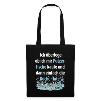 Cleaner fish take over the kitchen cleaning - Tote Bag - black - Front