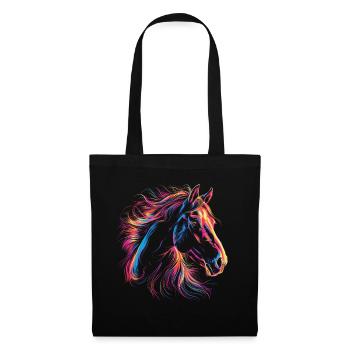 Portrait coloré de cheval dans un style artistique - Sac en tissu - noir - Devant