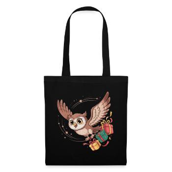 Owl Flight with Gifts - Tote Bag - black - Front