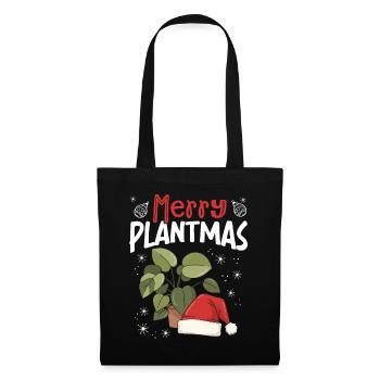 Joyeux Plantmas, amateurs de plantes de Noël drôles - Sac en tissu - noir - Devant