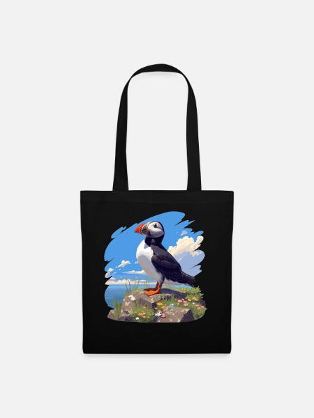 Puffin Papageientaucher - Stoffbeutel - Schwarz