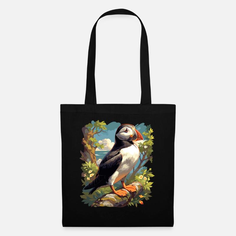Puffin Papageientaucher - Stoffbeutel - Schwarz
