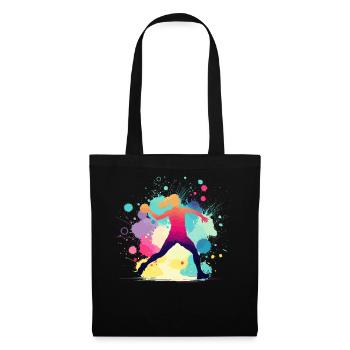 Handball handball player, colorful handball player - Tote Bag - black - Front