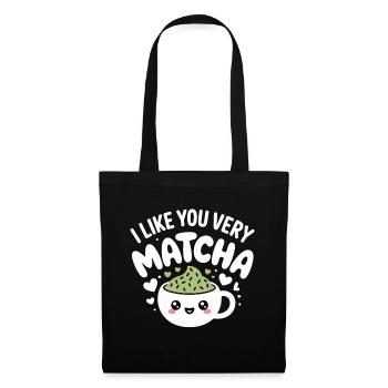 Thé matcha dit thé vert comme toi, très matcha - Sac en tissu - noir - Devant