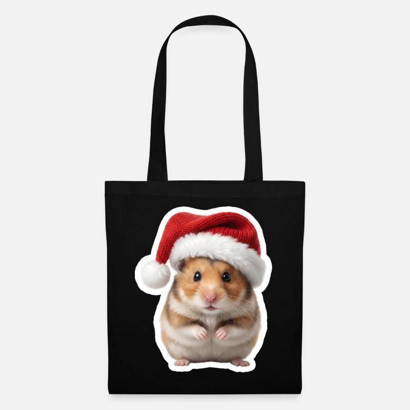 Doux Hamster - Doux Noël - Sac en tissu - noir
