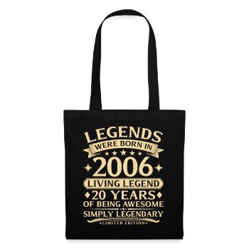Vintage 2006 Vintage Born 20th Birthday - Tote Bag - black - Front
