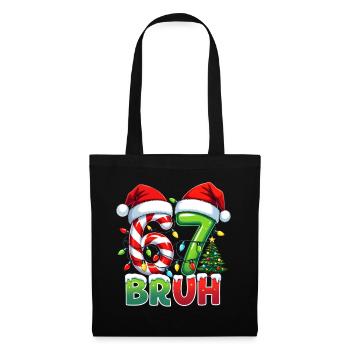 Bruh 67 cannes en sucre de Noël design - Sac en tissu - noir - Devant