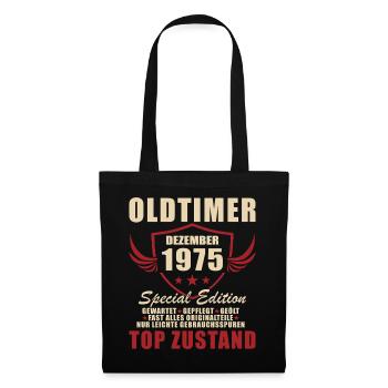 Oldtimer 1975 Sonderedition Logo - Stoffbeutel - Schwarz - Vorne