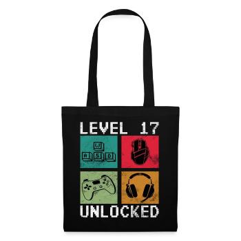 Level 17 Unlocked Retro Gamer - Tote Bag - black - Front