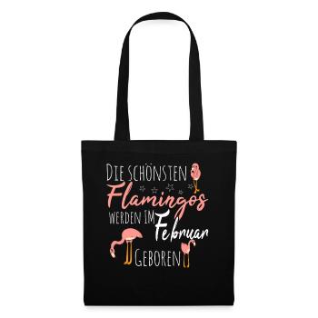 February Birthday Flamingo Saying Funny - Tote Bag - black - Front