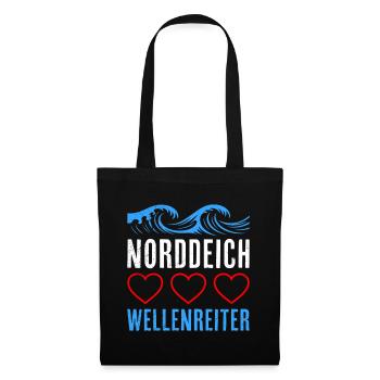 North Sea Holiday NORDDEICH SURFER FUNNY - Tote Bag - black - Front