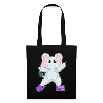 Elefant Eislaufen Schlittschuhe Wintersport - Tote Bag - black - Front