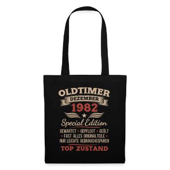 43rd Birthday Gift Vintage Car December 1982 - Tote Bag - black - Front