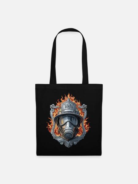 Firefighter Feuerwehr - Freiwillige Feuerwehr 112 - Stoffbeutel - Schwarz