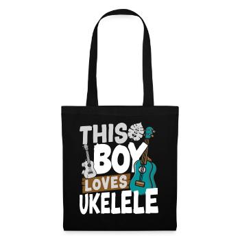 Hawaiian Ukulele Uke Boy This Boy - Stoffbeutel - Schwarz - Vorne